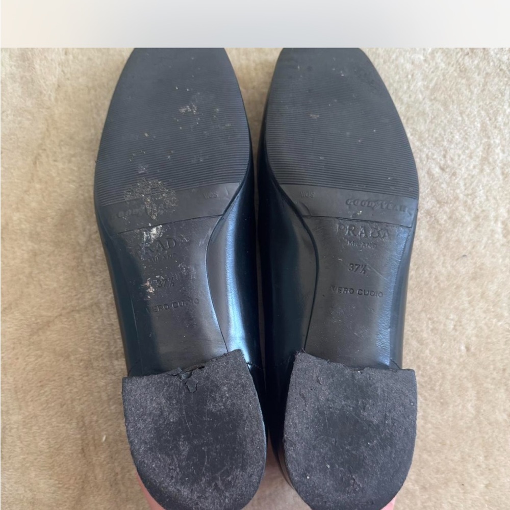 Prada Black Loafers with buckle detail 37.5 - Picture 4 of 5